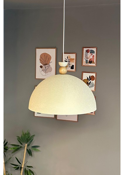 Linate Dokulu Açık Krem Ahşap Sarkıt Avize, Salon ve Dekorasyon Için fiyatları