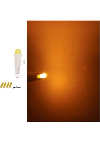(4xadet) 1 Set 12V LED Mını Dipsiz T5 Yellow (Mini Dipsiz Ampul Sarı) fiyatları