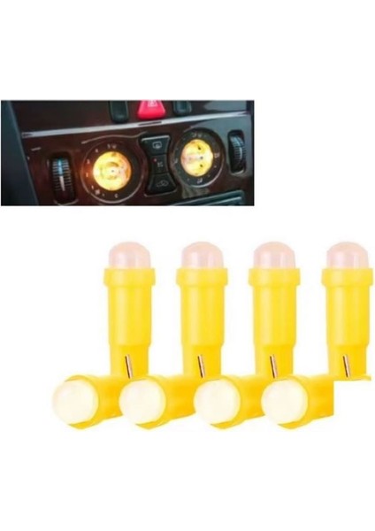 (4xadet) 1 Set 12V LED Mını Dipsiz T5 Yellow (Mini Dipsiz Ampul Sarı) modelleri