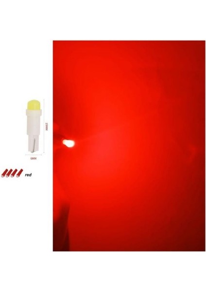 (4xadet) 1 Set 12V LED Mını Dipsiz T5 Red (Mini Dipsiz Ampul Kırmızı) fiyatları