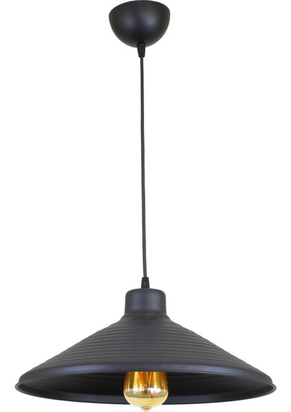 Rustik Modern Metal Tekli Sarkıt Avize, Şık ve Şehirli Atmosfer Için