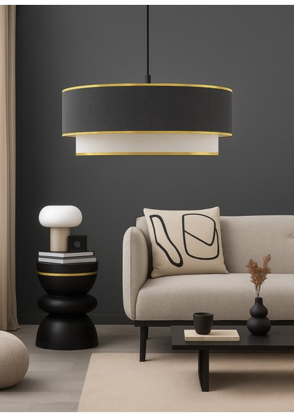 Modern Antrasit Tekli Avize, Şık ve Zarif Tasarım ile Işıklandırma