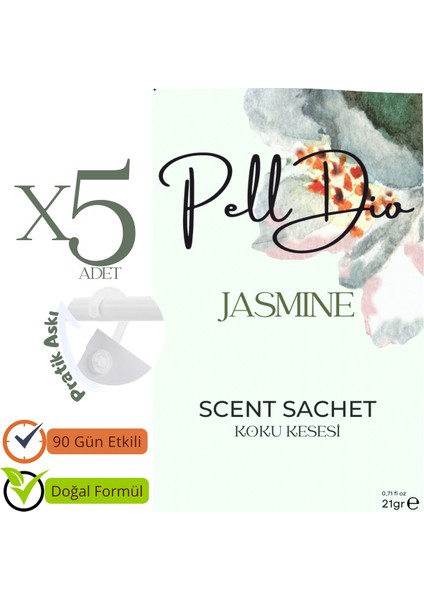 5'li Jasmine Ayakkabılık Dolap ve Çekmece Parfümlü Kese Kokusu Oda Koku Kesesi fiyatları