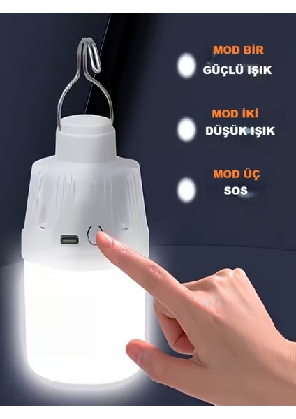 LED 30W Şarj Edilebilir Taşınabilir LED Ampul, Kamp Çadır ve Karavan Için Uygun, Kanca Askılı LED Ampul fiyatları