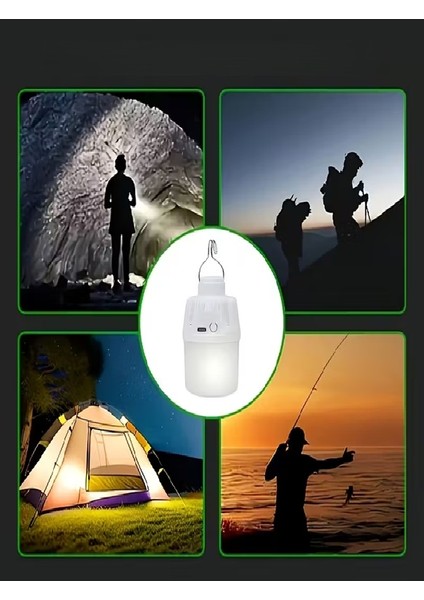 LED 30W Şarj Edilebilir Taşınabilir LED Ampul, Kamp Çadır ve Karavan Için Uygun, Kanca Askılı LED Ampul modelleri