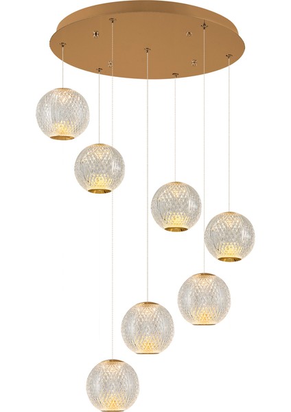 Şık Sarı 7’li Merkür LED Avize ile Mekanınızı Aydınlatın fiyatları