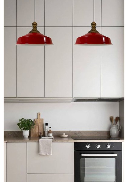 Kırmızı Eskitme Metal Sarkan Lambası, Şık ve Şık Aydınlatma Parçası fiyatları