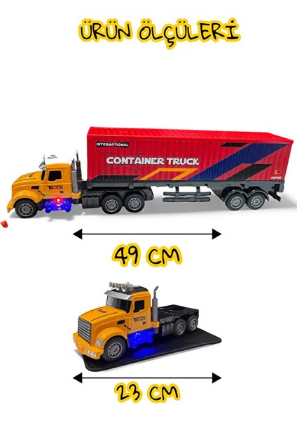 Uzaktan Kumandalı Full Fonksiyonlu 48 cm Işıklı Tır - LED Işıklı Ayrılabilir Dorse Açılır Kapılı Tır modelleri