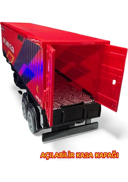 Uzaktan Kumandalı Full Fonksiyonlu 48 cm Işıklı Tır - LED Işıklı Ayrılabilir Dorse Açılır Kapılı Tır