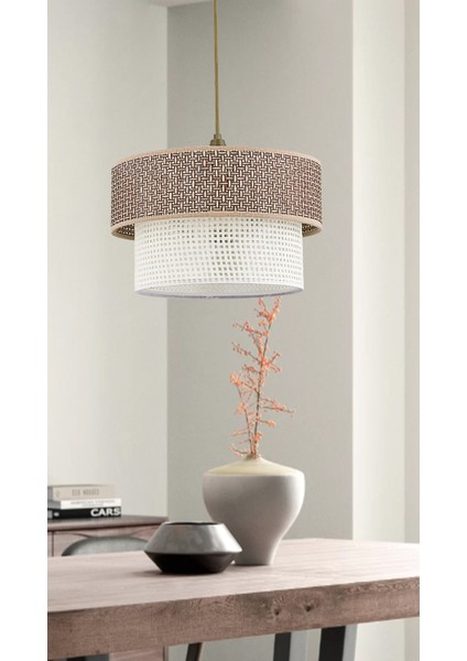 Şık 2 Katlı Rattan Avize, Çocuk ve Yatak Odası, Salon ve Mutfak Için