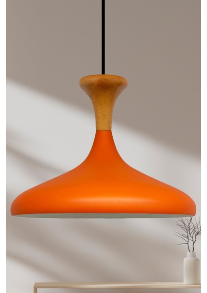 Turuncu Ahşap Mantar Sarkıt Avize, Salon, Oturma Odası, Mutfak ve Yatak Odası Için