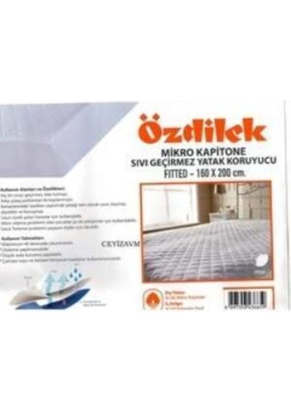 Mikro Kapitone Fıtted Sıvı Geçirmez Alez Çift Kişilik 100X200 fiyatları