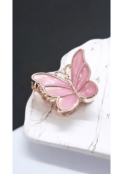 Kelebek Figür Mineli Metal Toka