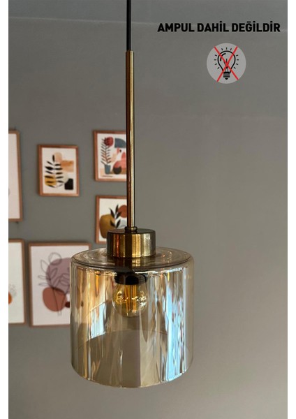 Lille Cam Bal Rengi Sarkıt Avize, Şık ve Şeffaf Tasarım