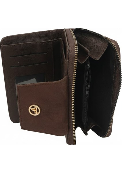 Dışı Süet Çıt Çıt Kapaklı Fermuarlı El Cüzdanı indirimleri