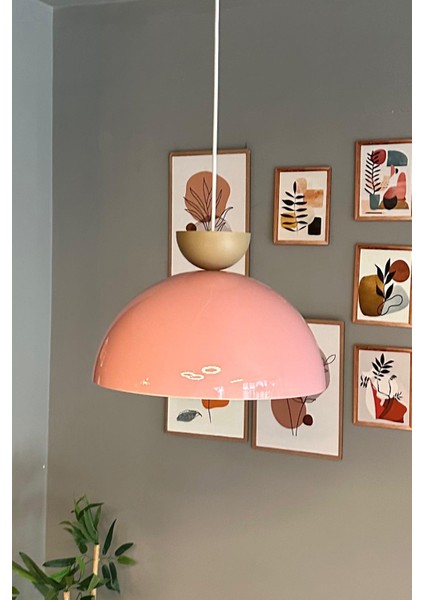 Şık Pembe Avize Bej Şapka Sarkan Aydınlatma Dekorasyon Parıltısı fiyatları