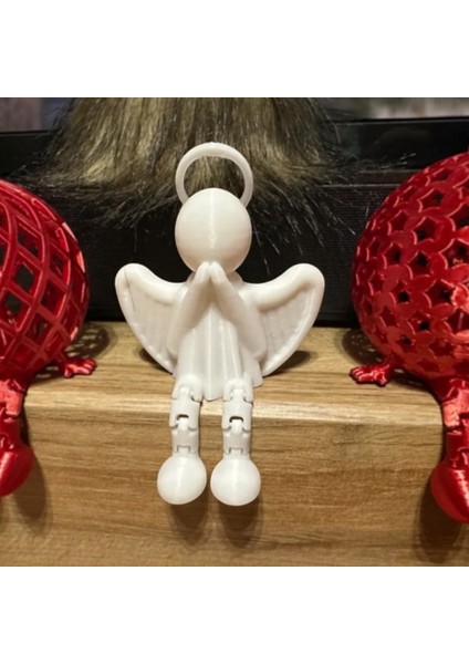 3'lü Set: Dua Eden Melek ve Bacaklı Yılbaşı Topu Dekor Süsü | 3D Baskı fiyatları