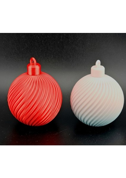 3D Baskı | Yılbaşı Ağacı Süsü Seti | Kar Tanesi ve Modern Tasarım 4'lü Dekoratif Top Süs modelleri