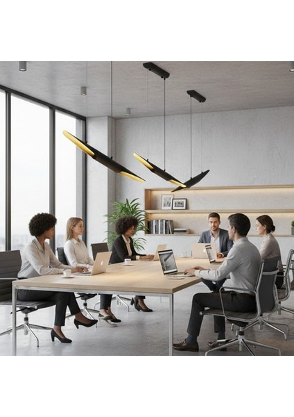 Şık Siyah Sarkıt Aydınlatma, Modern ve Zarif Tasarım