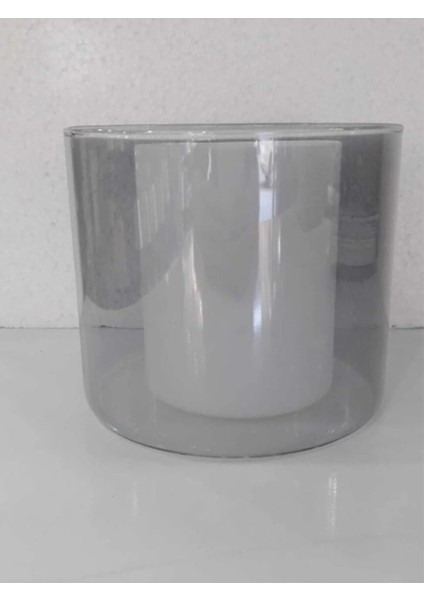 Füme Renkli Çift Cam Avize, E27, 12 cm Boy, 13,5 cm Çap, Şık Aydınlatma