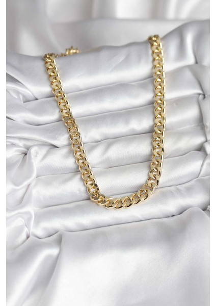 14K Gold Renk Kaplama Kalın Zincir Model cm Kadın Kolye - TJ-BKO10731 fiyatları