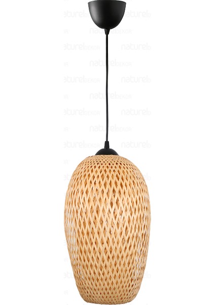 Bohem Bambu Sarkıt Avize 23 cm Rattan Modern Işıklandırma