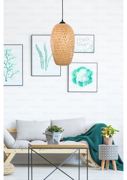 Bohem Bambu Sarkıt Avize 23 cm Rattan Modern Işıklandırma fiyatları