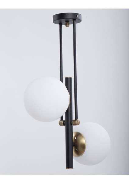 Şık Siyah Eskitme Beyaz Camlı Modern Avize ile Ortamınıza Zarafet fiyatları