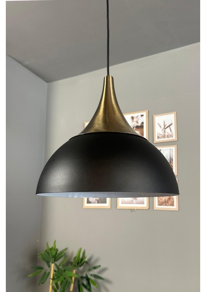 Yampi Siyah Sarkıt Avize, Eskitme Kubbe Tasarımı, Şık Aydınlatma fiyatları