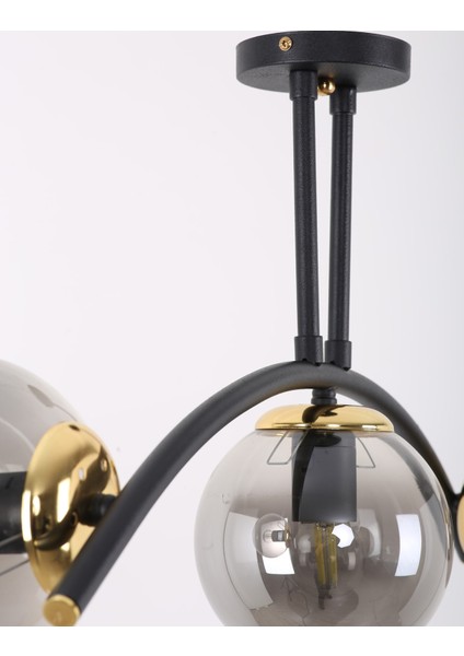 Modern Siyah Yaylı 3 Lü Füme Cam Avize, Şık ve Zarif Aydınlatma fiyatları