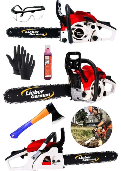 Teknoloji Titanyum Piston 2.1 Hp Benzinli Odun Ağaç Kesme Kesim Bıçkı Motoru (Balta)