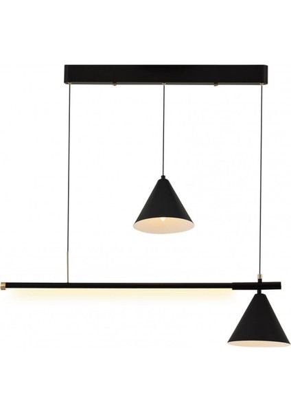 Modern Siyah Metal Çan Sarkıt, Şık ve Dayanıklı Aydınlatma Parçası