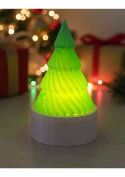 Yılbaşı Ağacı Tealight'lı Dekoratif Süs 3'lü Set - 3D Baskı Pla Malzeme fiyatları