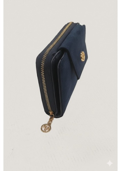 Dışı Süet Çıt Çıt Kapaklı Fermuarlı El Cüzdanı modelleri