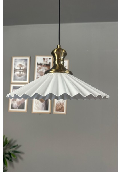 Beyaz Metal Tekli Avize Tokmak Başlık, Rustik ve Modern Sarkıt Aydınlatma