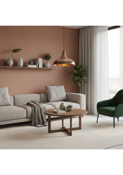 Vintage Yaprak Motifli Bakır Sarkıt Avize, Rustik Tavan Aydınlatması fiyatları