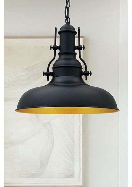 Şık Siyah Tekli Avize, Modern Salon ve Mutfak Aydınlatması