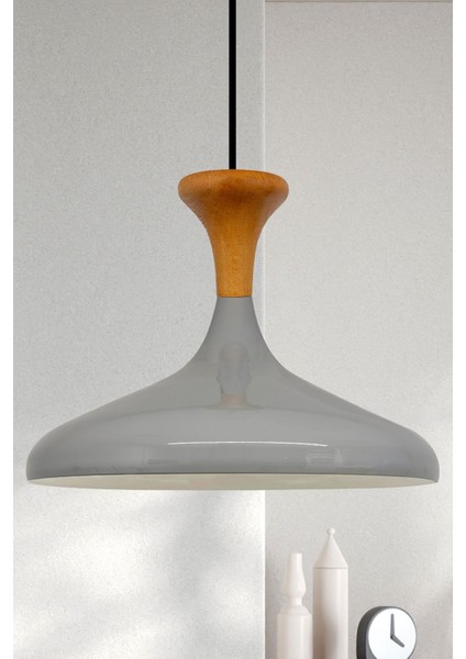 Gri Ahşap Mantar Avize, Salon, Oturma Odası, Mutfak ve Yatak Odası Için