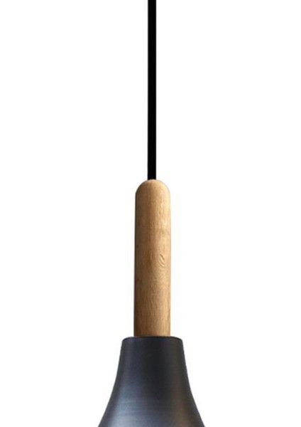 Siyah Ahşap Tekli Avize, Modern ve Şık Salon, Mutfak, Cafe Aydınlatması fiyatları