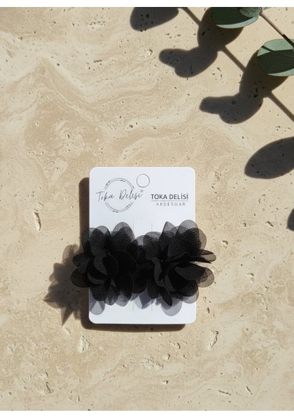 Saçsız Bebek Tokası, Ikili Sevimli Saç Acıtmayan Tüllü Kurdeleli Pullu Saçsız Bebek Tokası