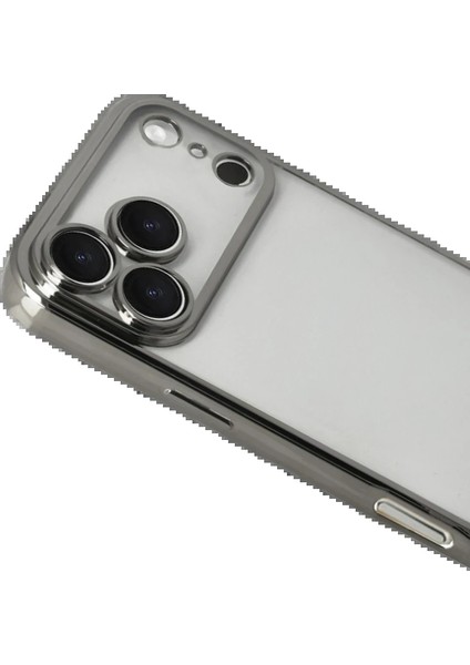 Apple iPhone 17 Pro Max Lensli Silikon - Titan GRI-(5796) - TGR4158-8825 modelleri