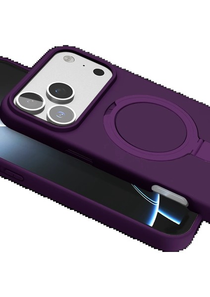 Apple iPhone 17 Pro Regal Magsafe Standlı Kapak - Derin MOR-(5796) - TGR3996-3633 indirimleri