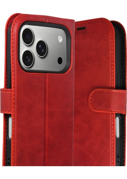Apple iPhone 17 Pro Max Trend S Plus Kapaklı Kılıf - KIRMIZI-(5796) - TGR2566-1337 modelleri