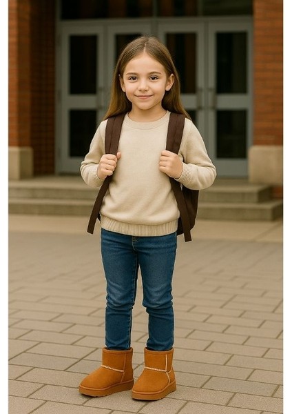 Çocuk Kız Bebek Taba Ultra Mini Süet Bot Içi Kürklü Kışlık Taban Ug Bot fiyatları