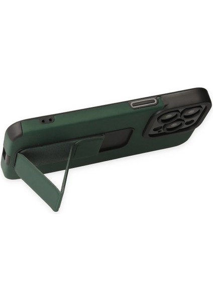 iPhone 14 Pro Kılıf Mega Standlı Silikon - YEŞIL-(5796) - TGR1824-4449 fırsatları