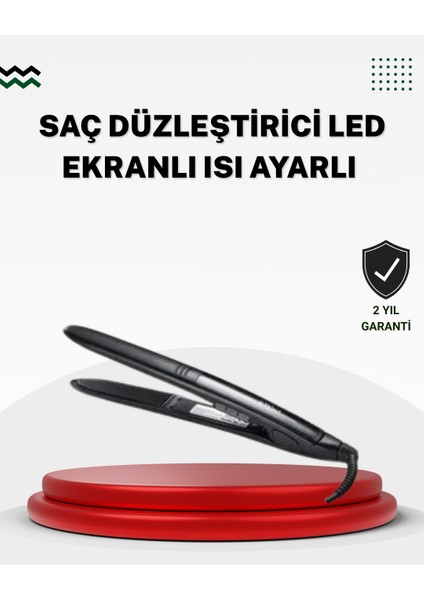 2025 Seri Profesyonel Isı Ayarlı Titanyum Kaplama Saç Düzleştirici Dijital Ekra - TGR9582-3938