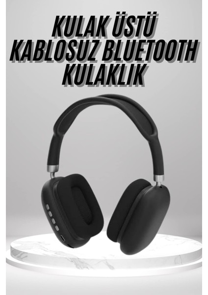 Kulak Üstü Kablosuz Bluetooth Kulaklık Yumuşak Süngerli Sd Kart Girişli - TGR8794-7587