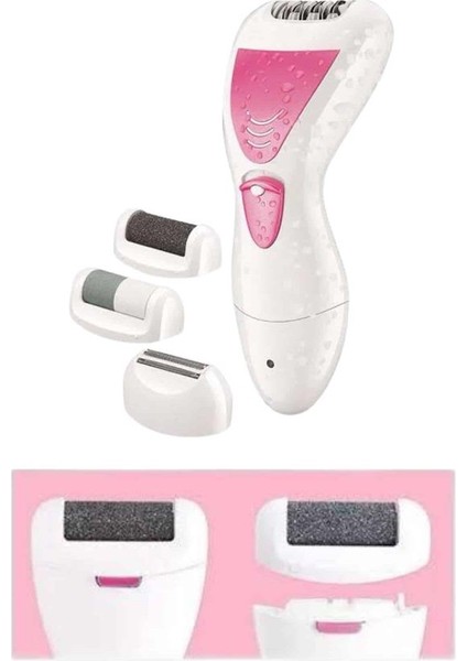 Ayak Törpü Başlıklı Epilatör Aleti 4 Başlıklı Taşınabilir Şarjlı Epilas - TGR4091-4000 indirimleri