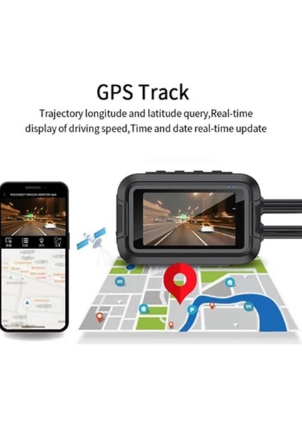 Motosiklet Kamerası Full Hd 1080P,150° Geniş Açı 3.0 Ekran Çift Ön–arka Kamera Wifi Destekl fiyatları