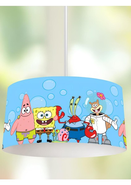 Sevimli Çocuk Odası Sünger Bob Sarkıt Avize, Eğlenceli ve Şık Aydınlatma